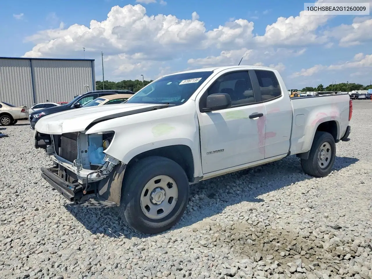 2016 Chevrolet Colorado VIN: 1GCHSBEA2G1260009 Lot: 57997136
