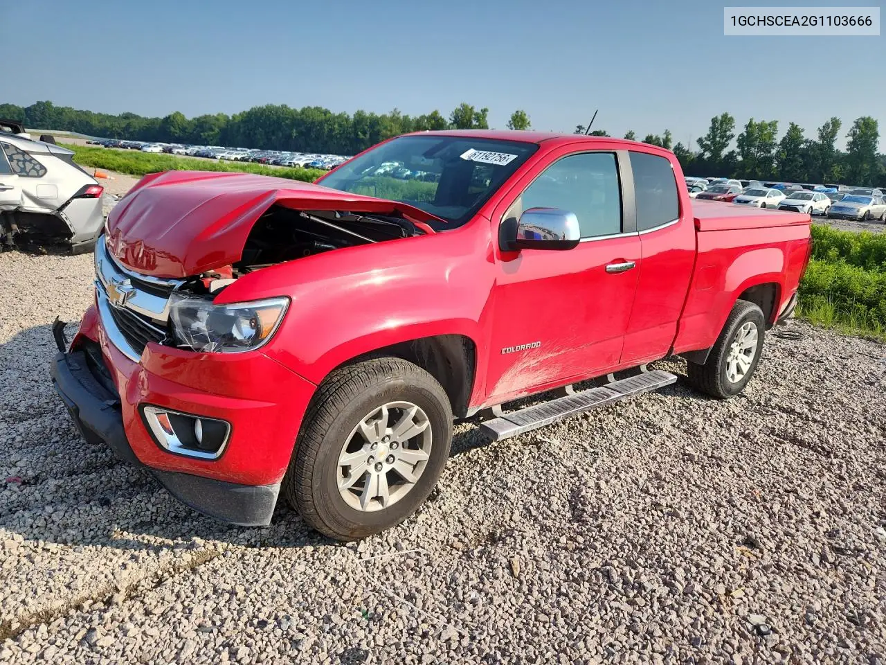 2016 Chevrolet Colorado Lt VIN: 1GCHSCEA2G1103666 Lot: 61192756