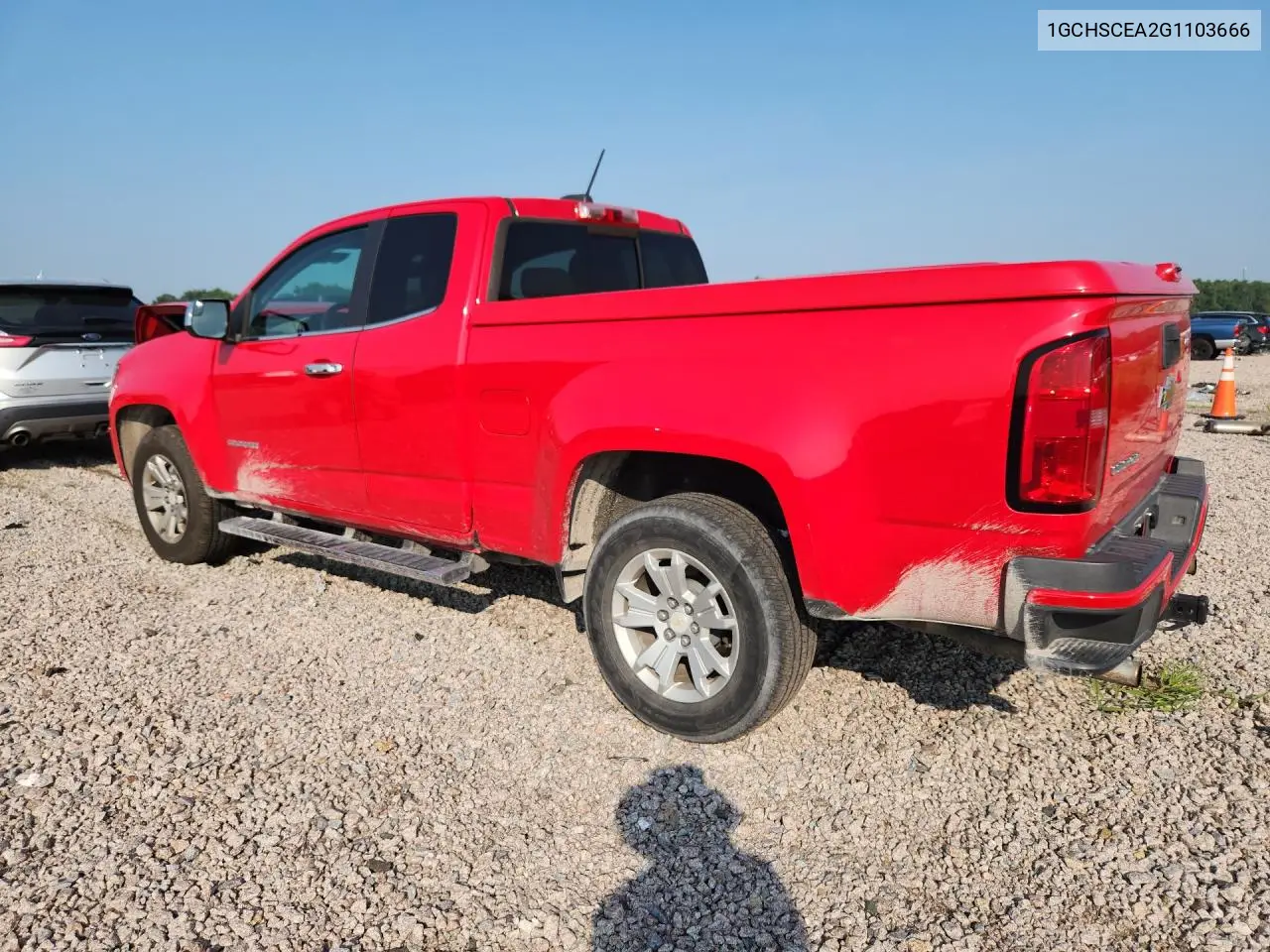 2016 Chevrolet Colorado Lt VIN: 1GCHSCEA2G1103666 Lot: 61192756