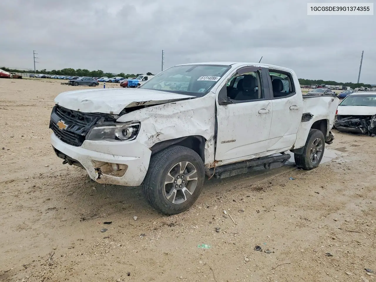 2016 Chevrolet Colorado Z71 VIN: 1GCGSDE39G1374355 Lot: 61314086