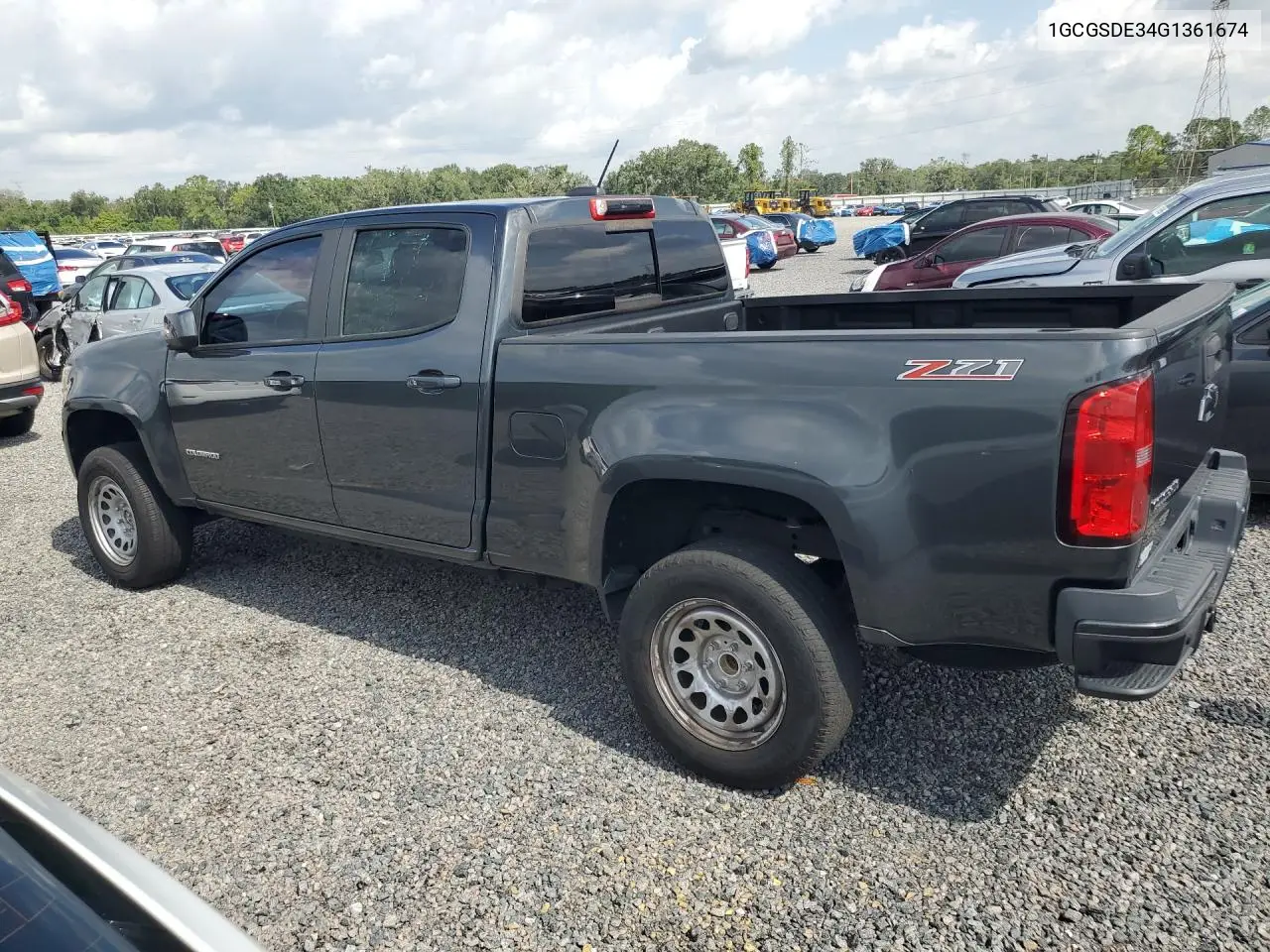 2016 Chevrolet Colorado Z71 VIN: 1GCGSDE34G1361674 Lot: 61522736