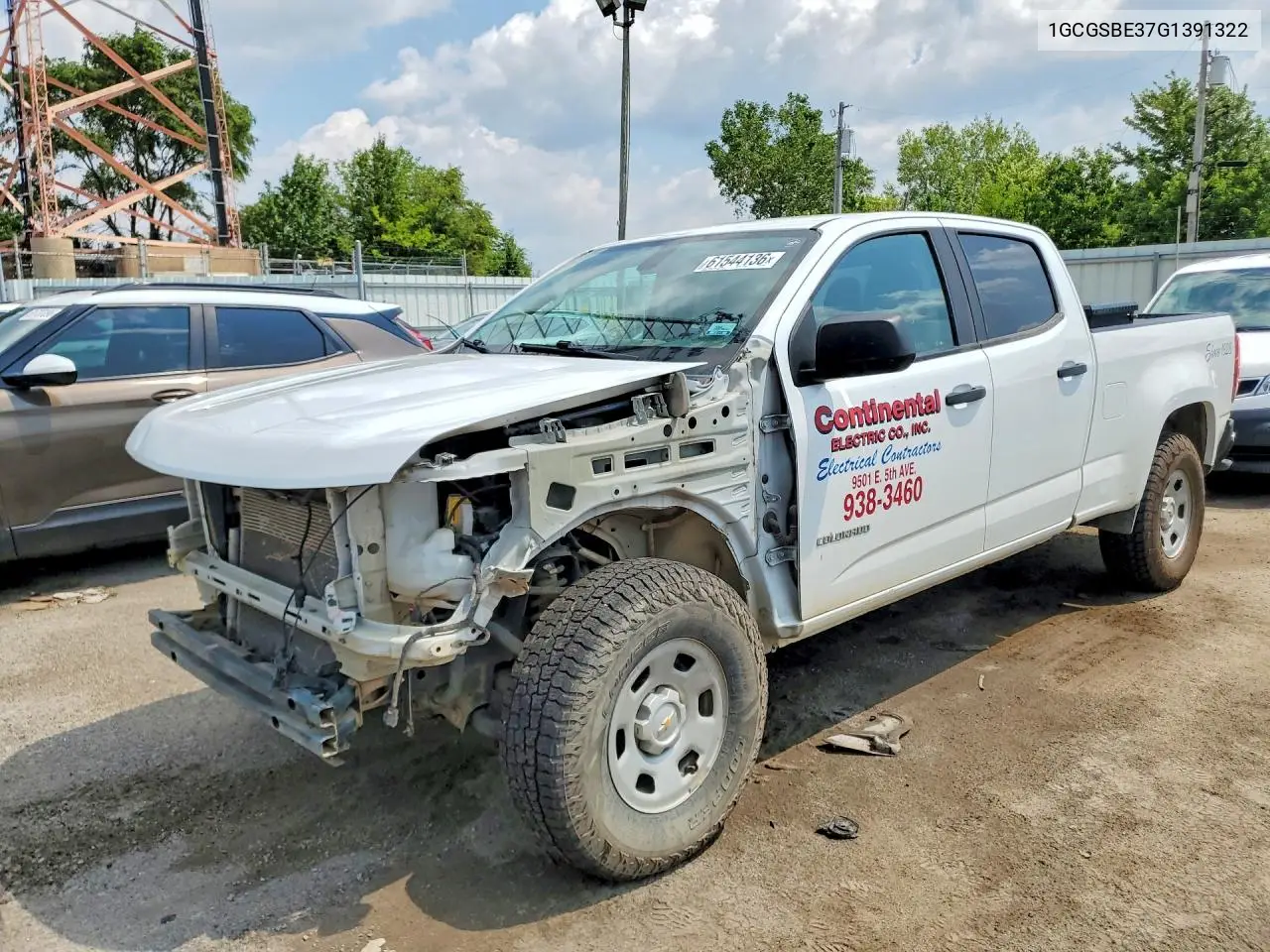 2016 Chevrolet Colorado VIN: 1GCGSBE37G1391322 Lot: 61544136