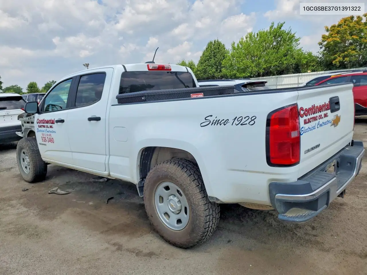 2016 Chevrolet Colorado VIN: 1GCGSBE37G1391322 Lot: 61544136