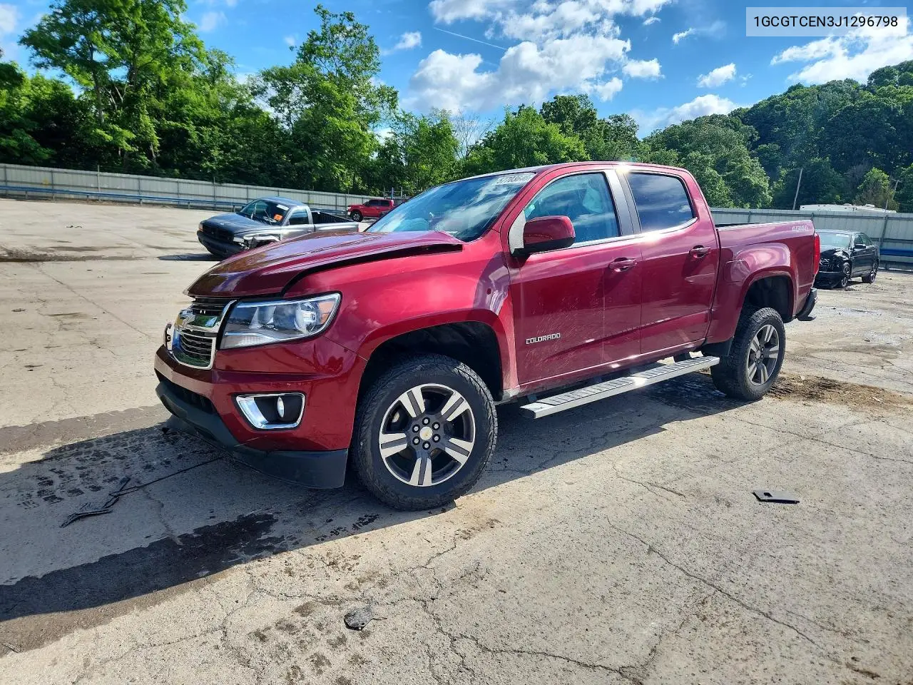 2018 Chevrolet Colorado Lt VIN: 1GCGTCEN3J1296798 Lot: 57703646
