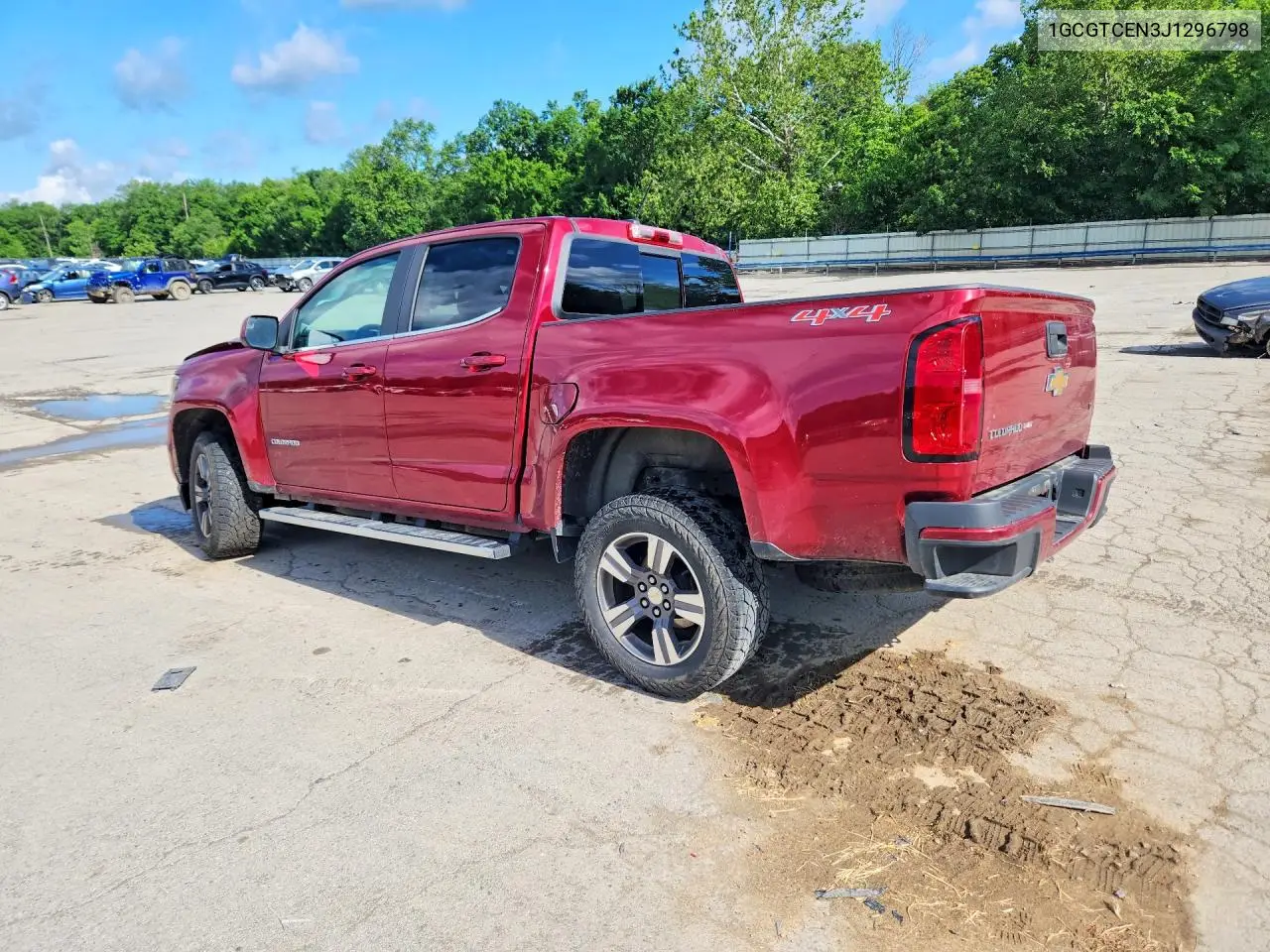 2018 Chevrolet Colorado Lt VIN: 1GCGTCEN3J1296798 Lot: 57703646
