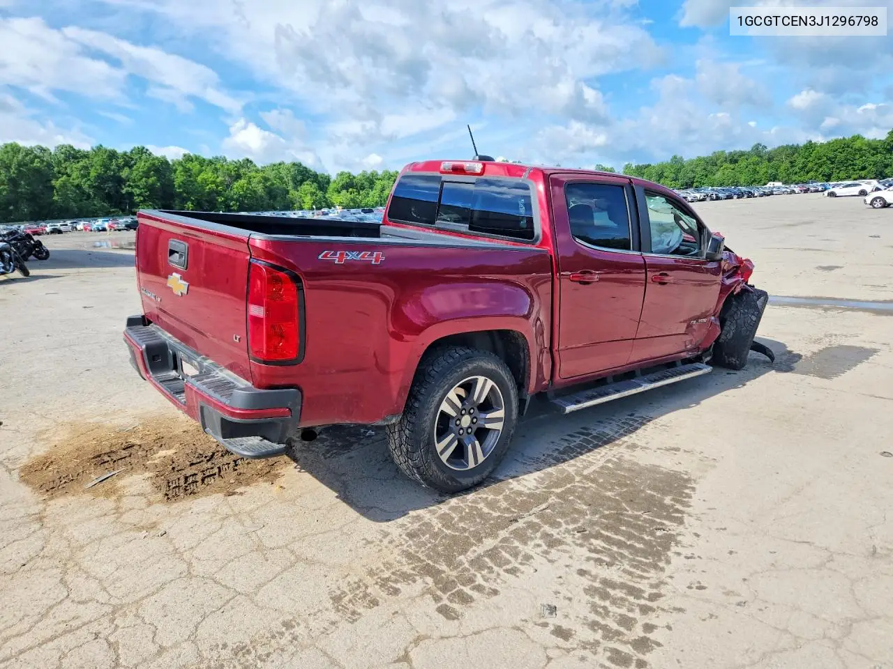 2018 Chevrolet Colorado Lt VIN: 1GCGTCEN3J1296798 Lot: 57703646
