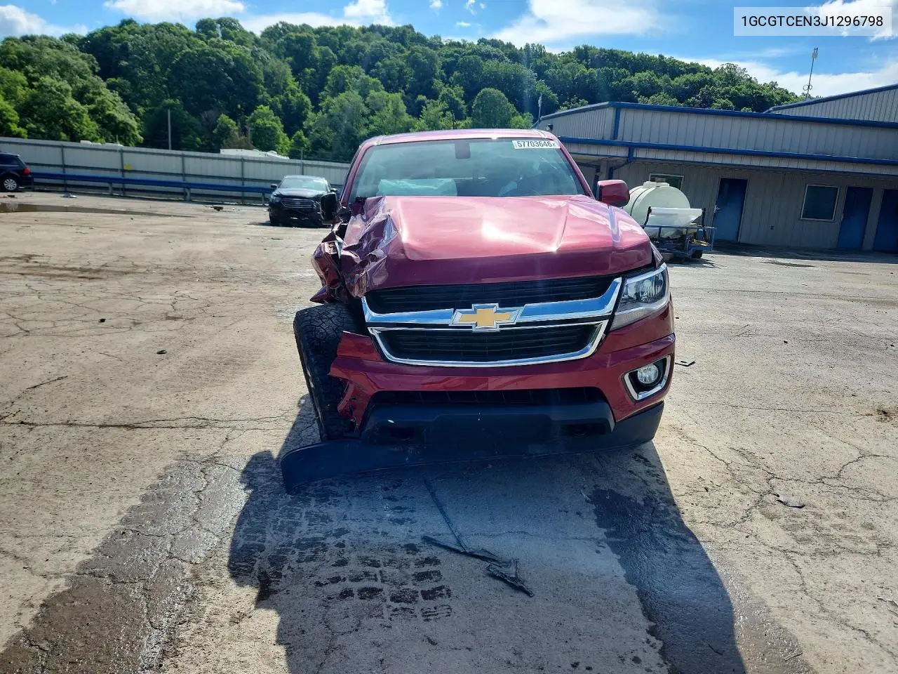 2018 Chevrolet Colorado Lt VIN: 1GCGTCEN3J1296798 Lot: 57703646