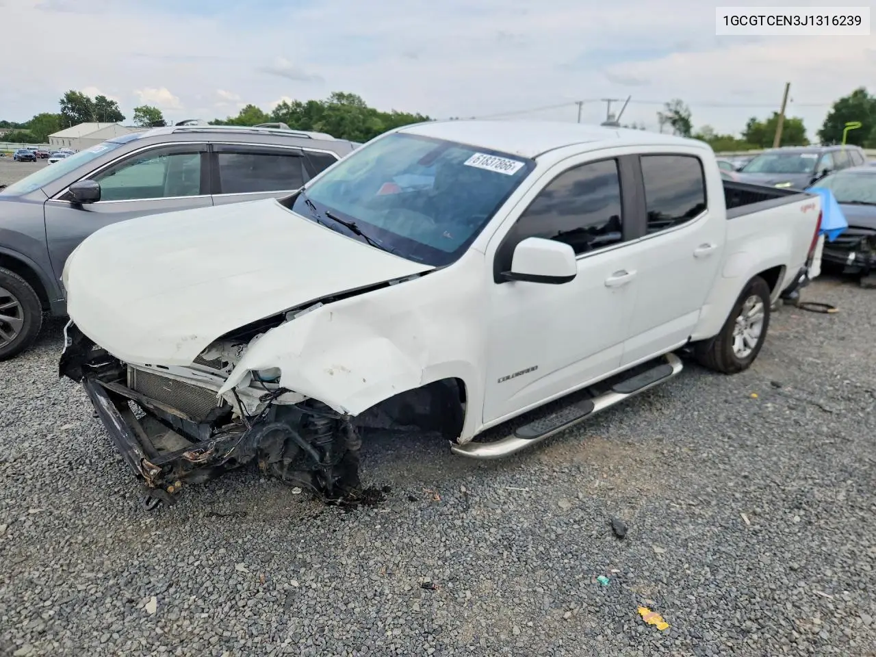 2018 Chevrolet Colorado Lt VIN: 1GCGTCEN3J1316239 Lot: 61837866