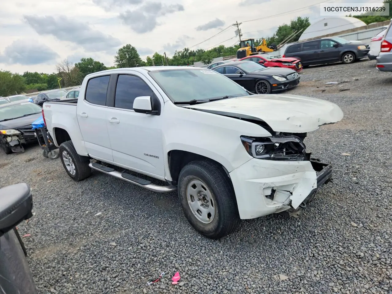 2018 Chevrolet Colorado Lt VIN: 1GCGTCEN3J1316239 Lot: 61837866