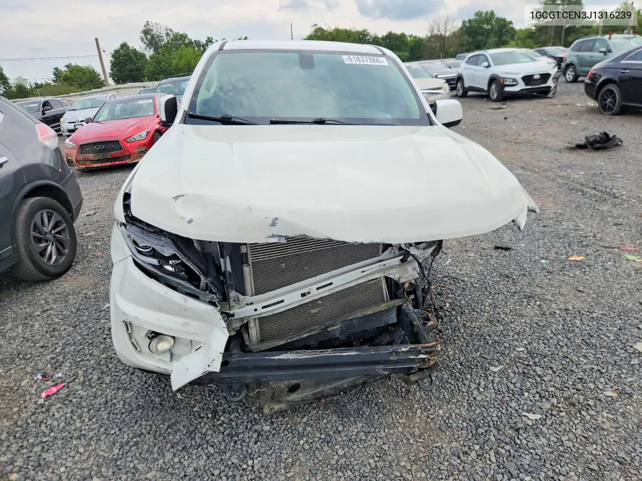 2018 Chevrolet Colorado Lt VIN: 1GCGTCEN3J1316239 Lot: 61837866