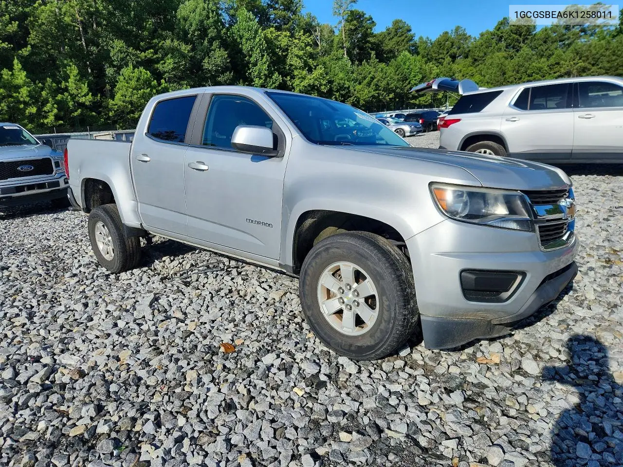 2019 Chevrolet Colorado VIN: 1GCGSBEA6K1258011 Lot: 61303556