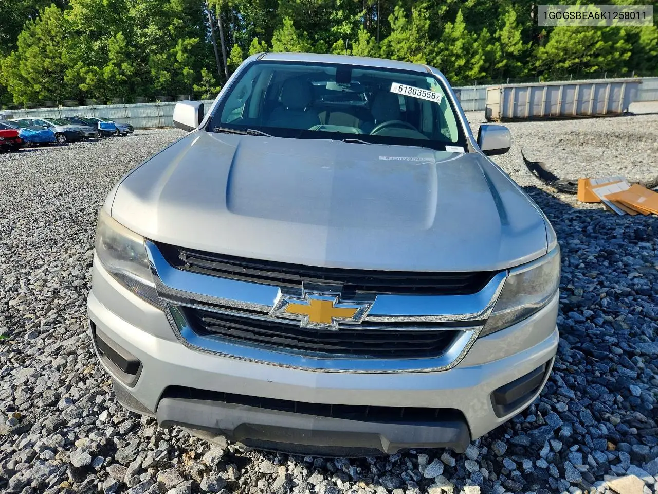 2019 Chevrolet Colorado VIN: 1GCGSBEA6K1258011 Lot: 61303556