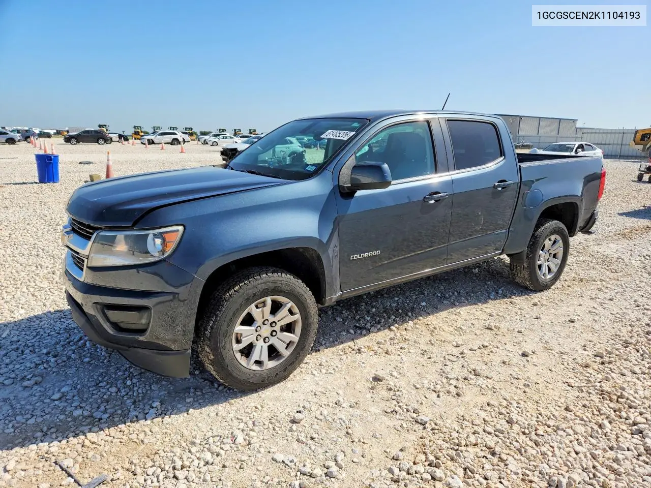 2019 Chevrolet Colorado Lt VIN: 1GCGSCEN2K1104193 Lot: 61405206