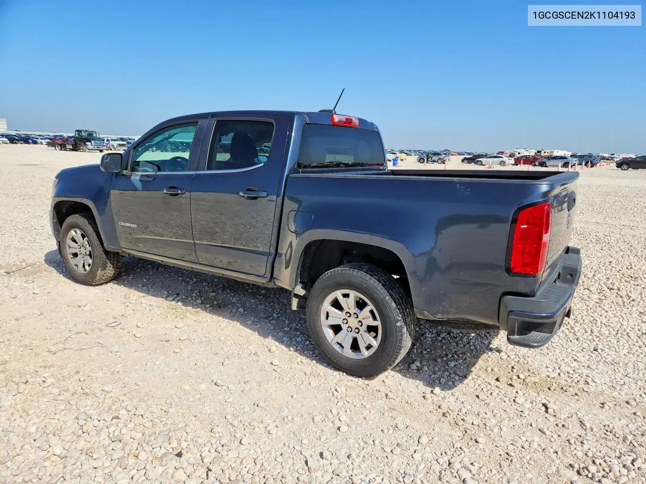 2019 Chevrolet Colorado Lt VIN: 1GCGSCEN2K1104193 Lot: 61405206