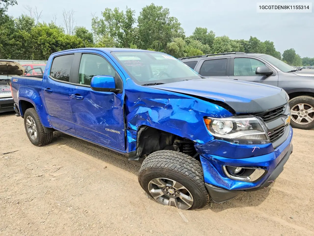 2019 Chevrolet Colorado Z71 VIN: 1GCGTDEN8K1155314 Lot: 61428366