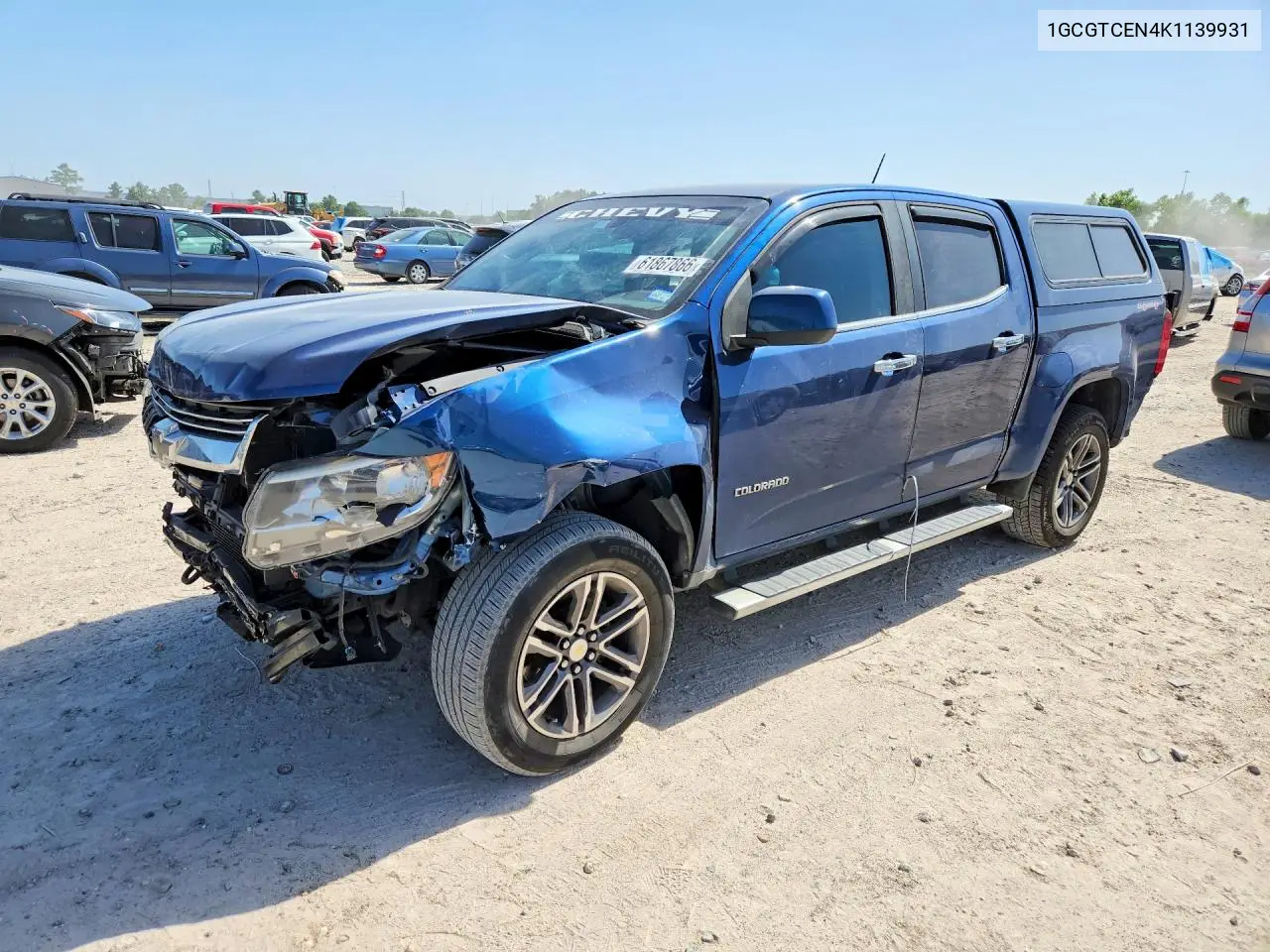 2019 Chevrolet Colorado Lt VIN: 1GCGTCEN4K1139931 Lot: 61867866