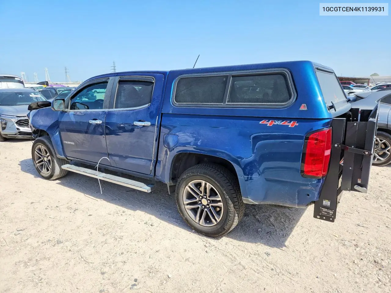 2019 Chevrolet Colorado Lt VIN: 1GCGTCEN4K1139931 Lot: 61867866