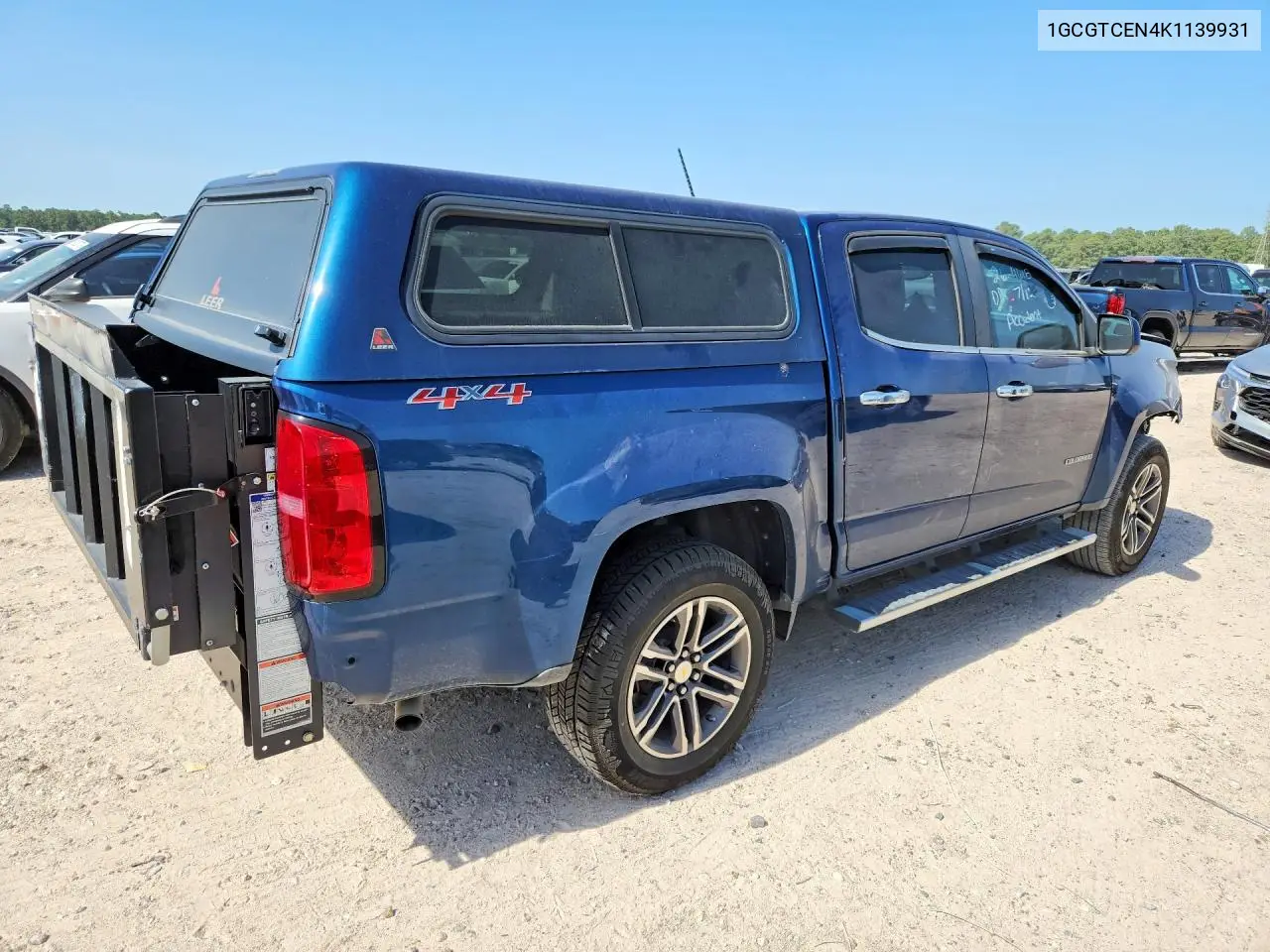 2019 Chevrolet Colorado Lt VIN: 1GCGTCEN4K1139931 Lot: 61867866