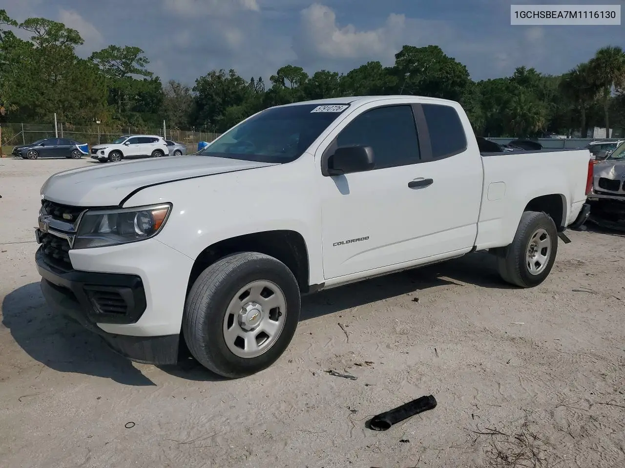 2021 Chevrolet Colorado VIN: 1GCHSBEA7M1116130 Lot: 57910726