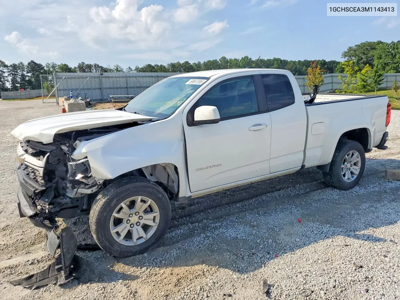 2021 Chevrolet Colorado Lt VIN: 1GCHSCEA3M1143413 Lot: 59807306