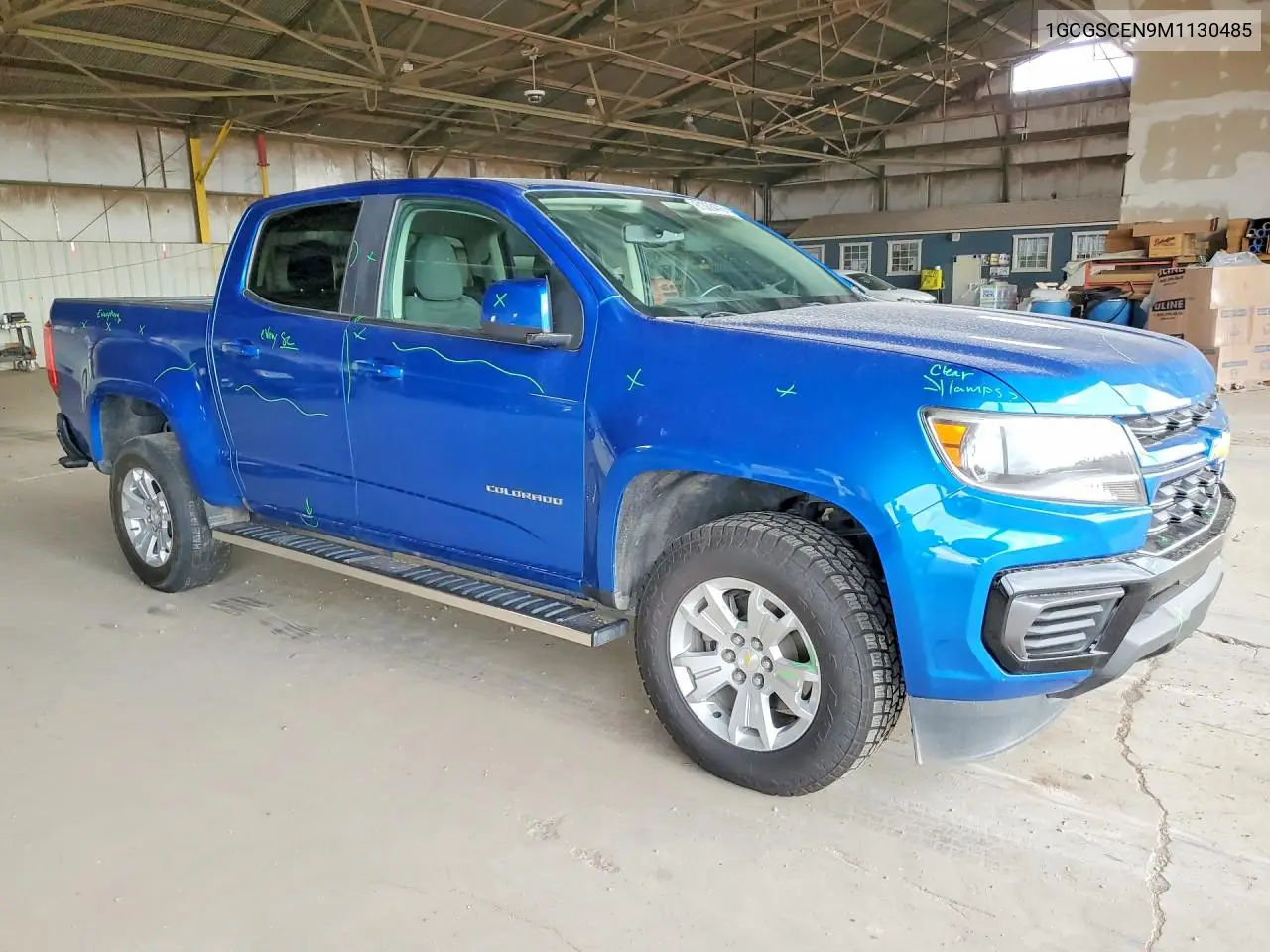 2021 Chevrolet Colorado Lt VIN: 1GCGSCEN9M1130485 Lot: 61383476