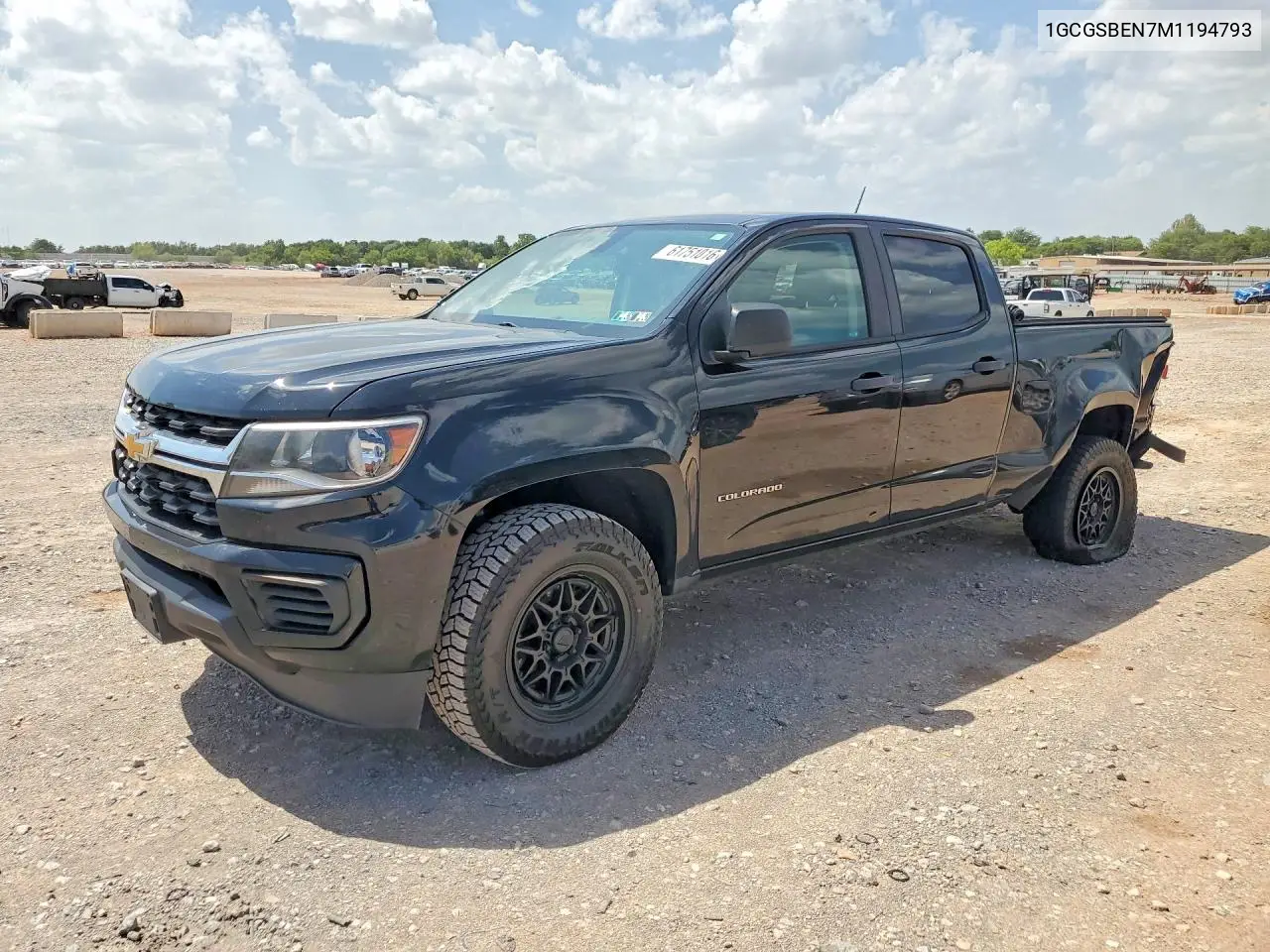 2021 Chevrolet Colorado VIN: 1GCGSBEN7M1194793 Lot: 61751016