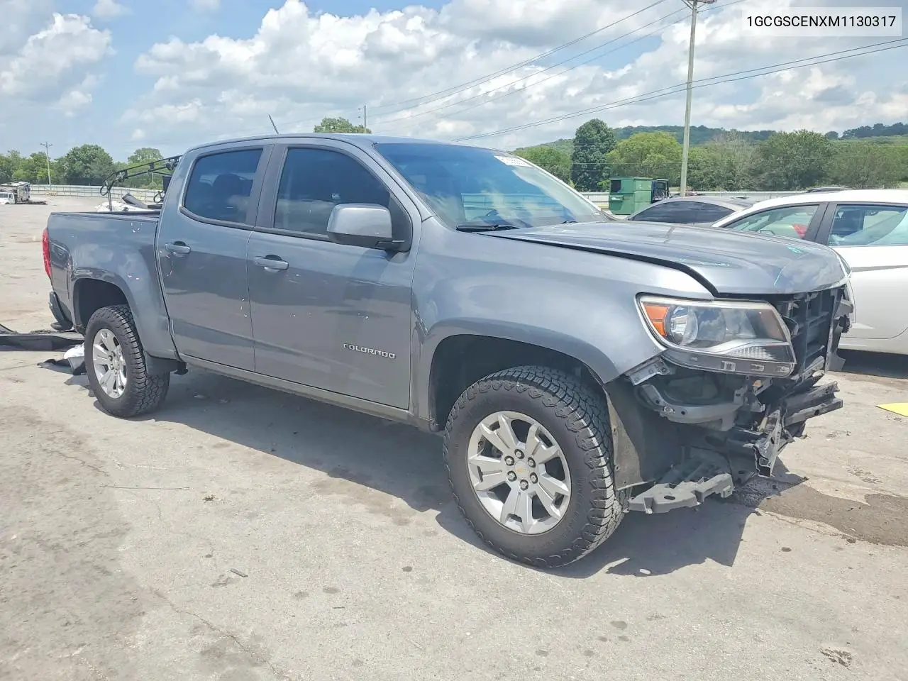 2021 Chevrolet Colorado Lt VIN: 1GCGSCENXM1130317 Lot: 61836666