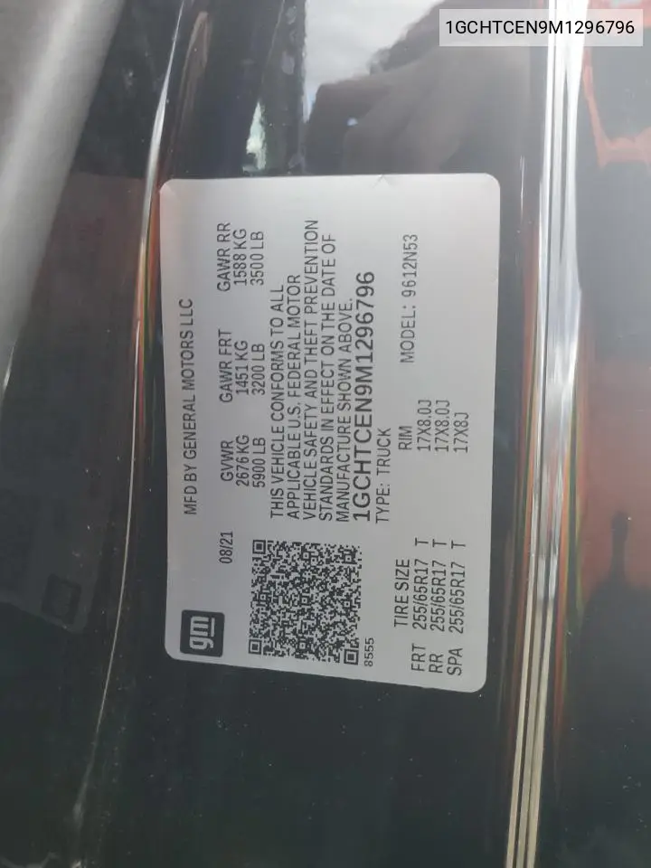 1GCHTCEN9M1296796 2021 Chevrolet Colorado Lt