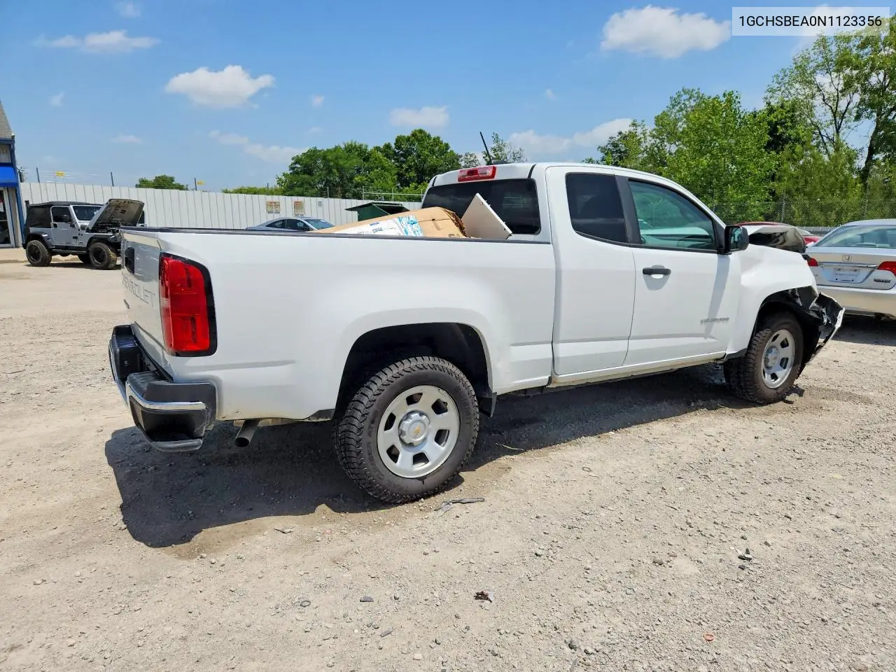2022 Chevrolet Colorado VIN: 1GCHSBEA0N1123356 Lot: 57906606