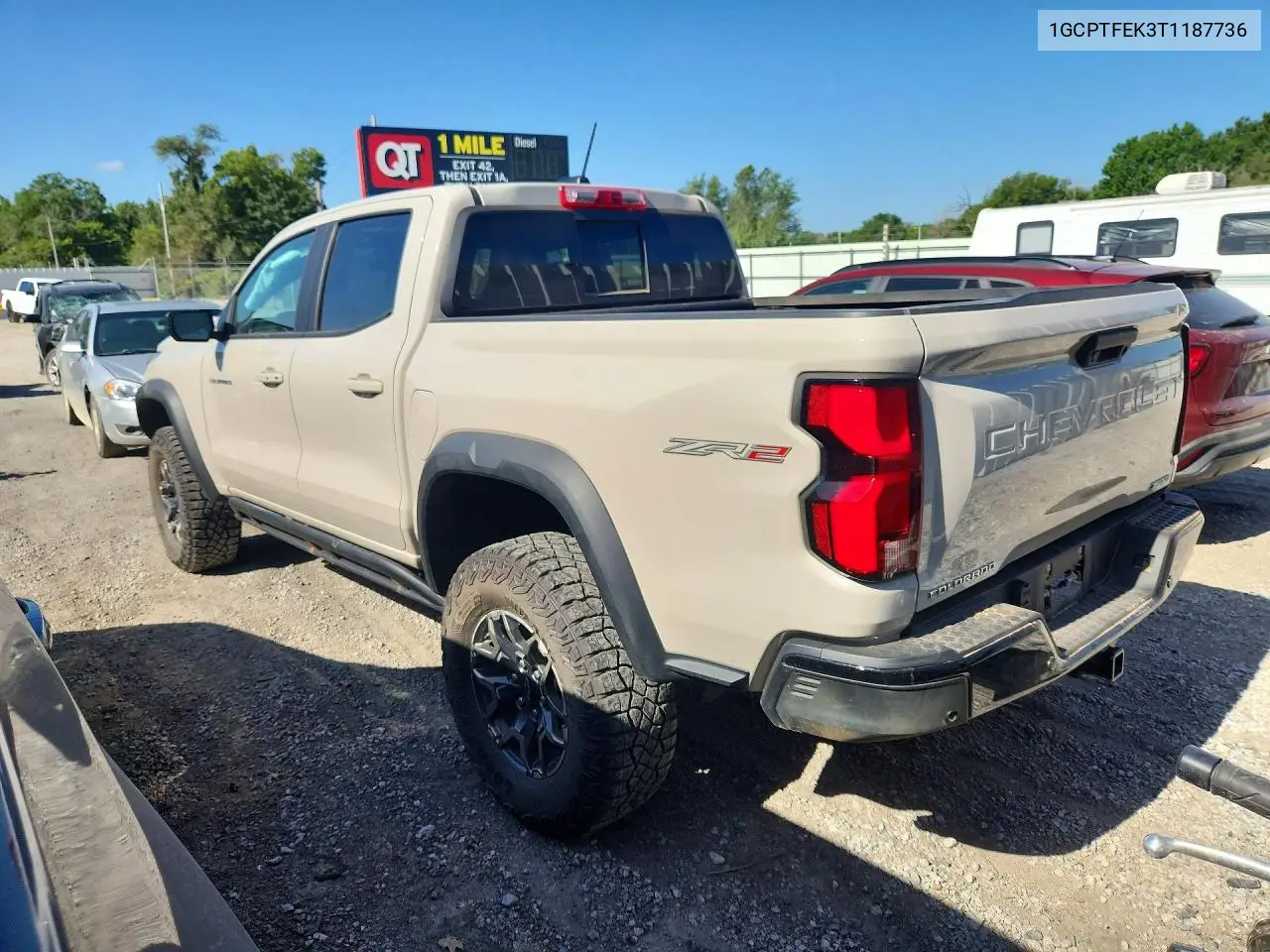 2026 Chevrolet Colorado Zr2 VIN: 1GCPTFEK3T1187736 Lot: 61606356