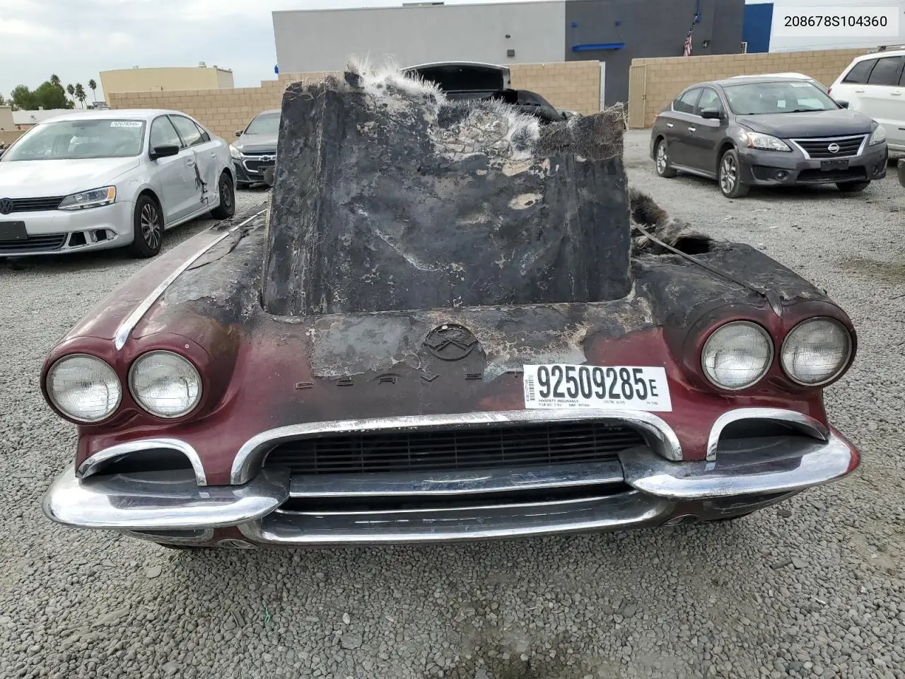 1962 Chevrolet Corvette VIN: 208678S104360 Lot: 92509285