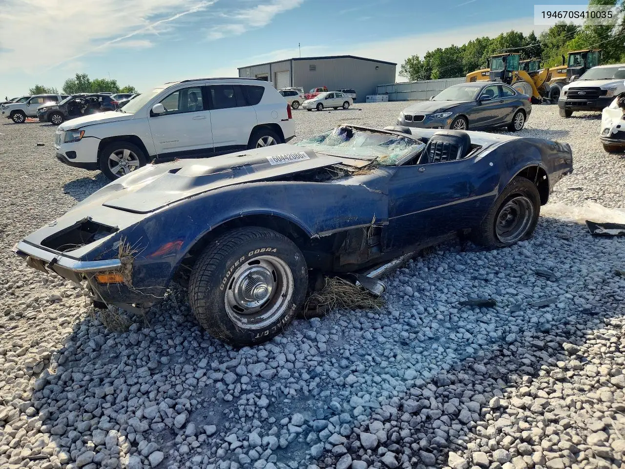 1970 Chevrolet Corvette VIN: 194670S410035 Lot: 60442086