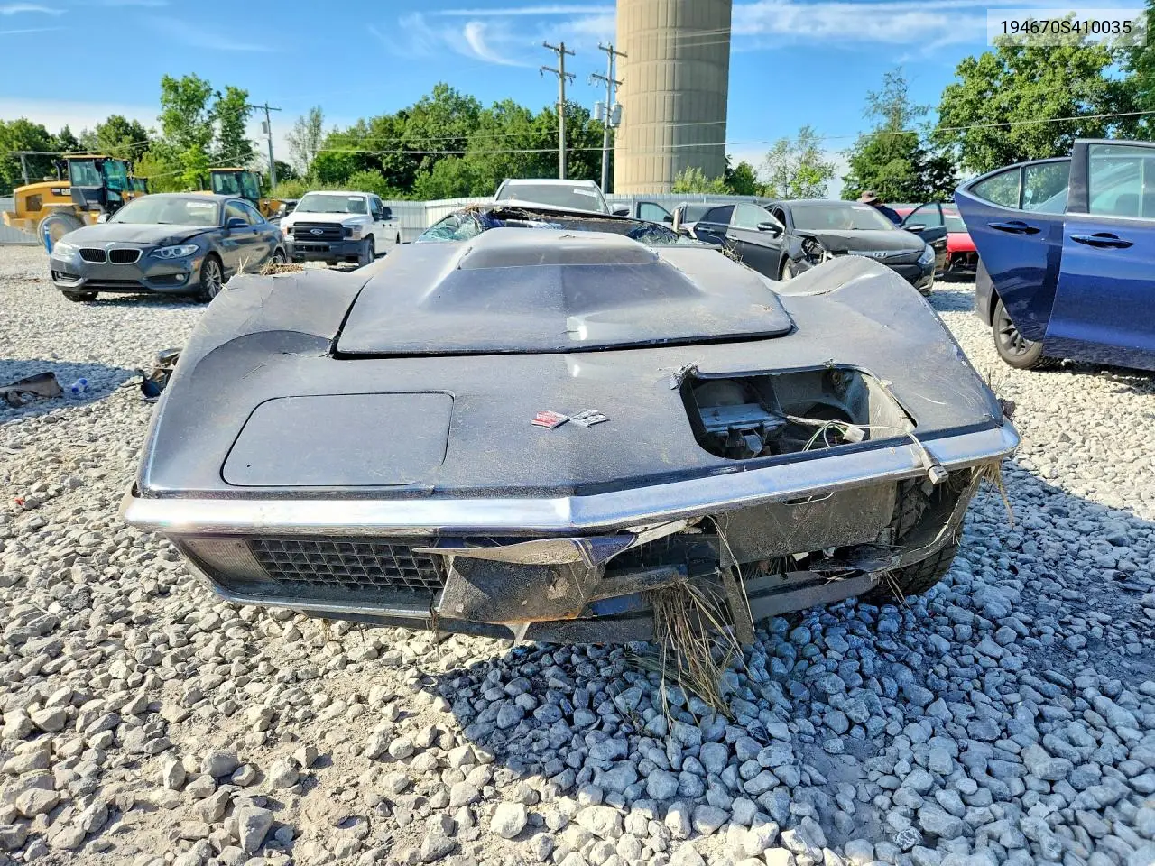 1970 Chevrolet Corvette VIN: 194670S410035 Lot: 60442086