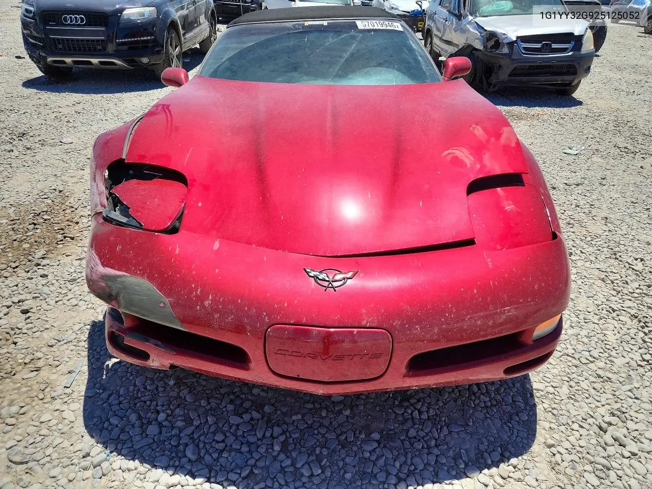 2002 Chevrolet Corvette VIN: 1G1YY32G925125052 Lot: 57019946
