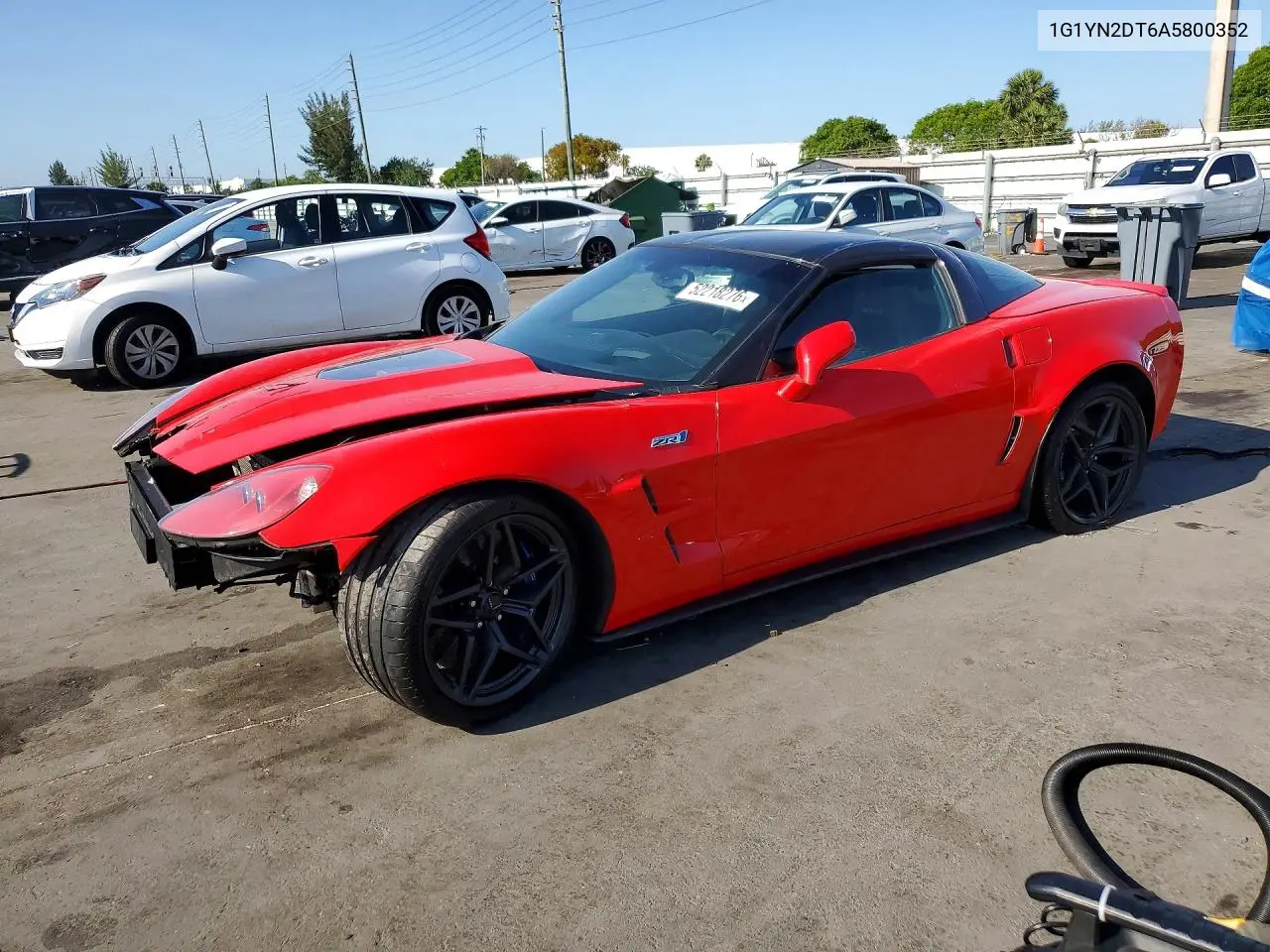 2010 Chevrolet Corvette Zr-1 VIN: 1G1YN2DT6A5800352 Lot: 52218276