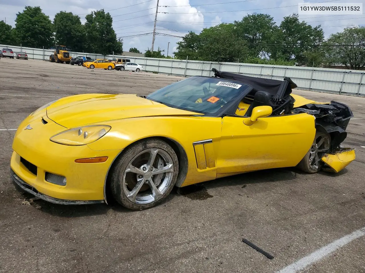 2011 Chevrolet Corvette Grand Sport VIN: 1G1YW3DW5B5111532 Lot: 59848896