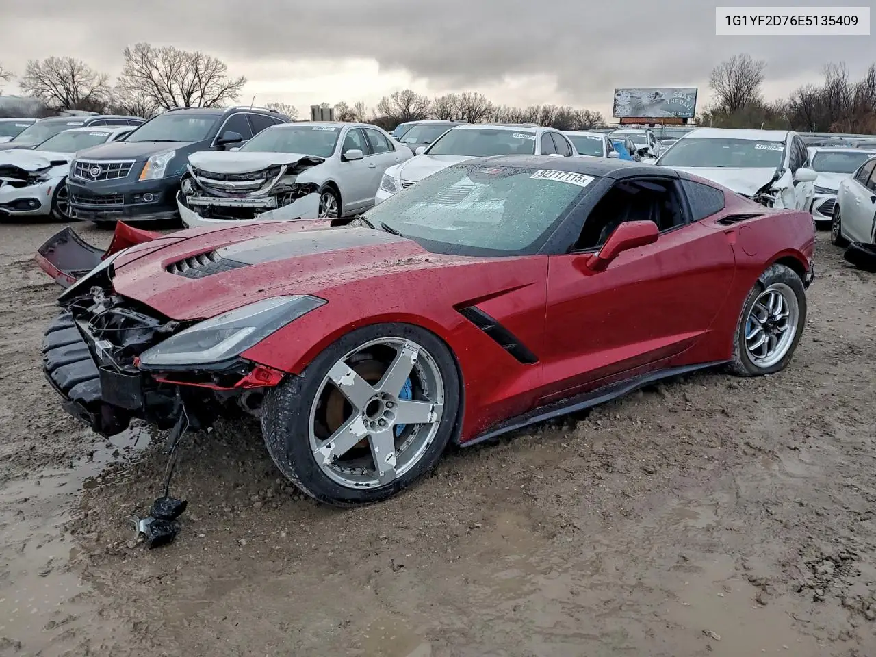 1G1YF2D76E5135409 2014 Chevrolet Corvette Stingray 3Lt