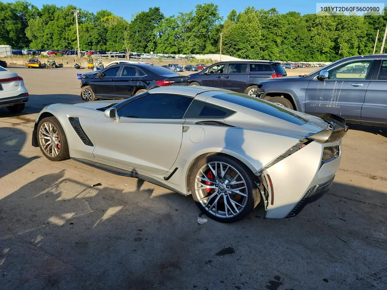 2015 Chevrolet Corvette Z06 3Lz VIN: 1G1YT2D60F5600980 Lot: 59291596