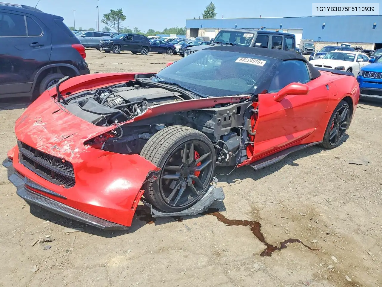 2015 Chevrolet Corvette Stingray 1Lt VIN: 1G1YB3D75F5110939 Lot: 60624916