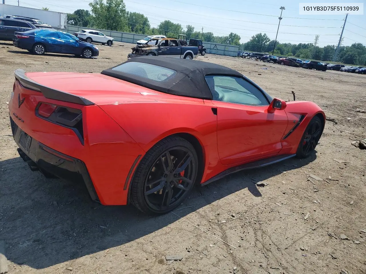 2015 Chevrolet Corvette Stingray 1Lt VIN: 1G1YB3D75F5110939 Lot: 60624916