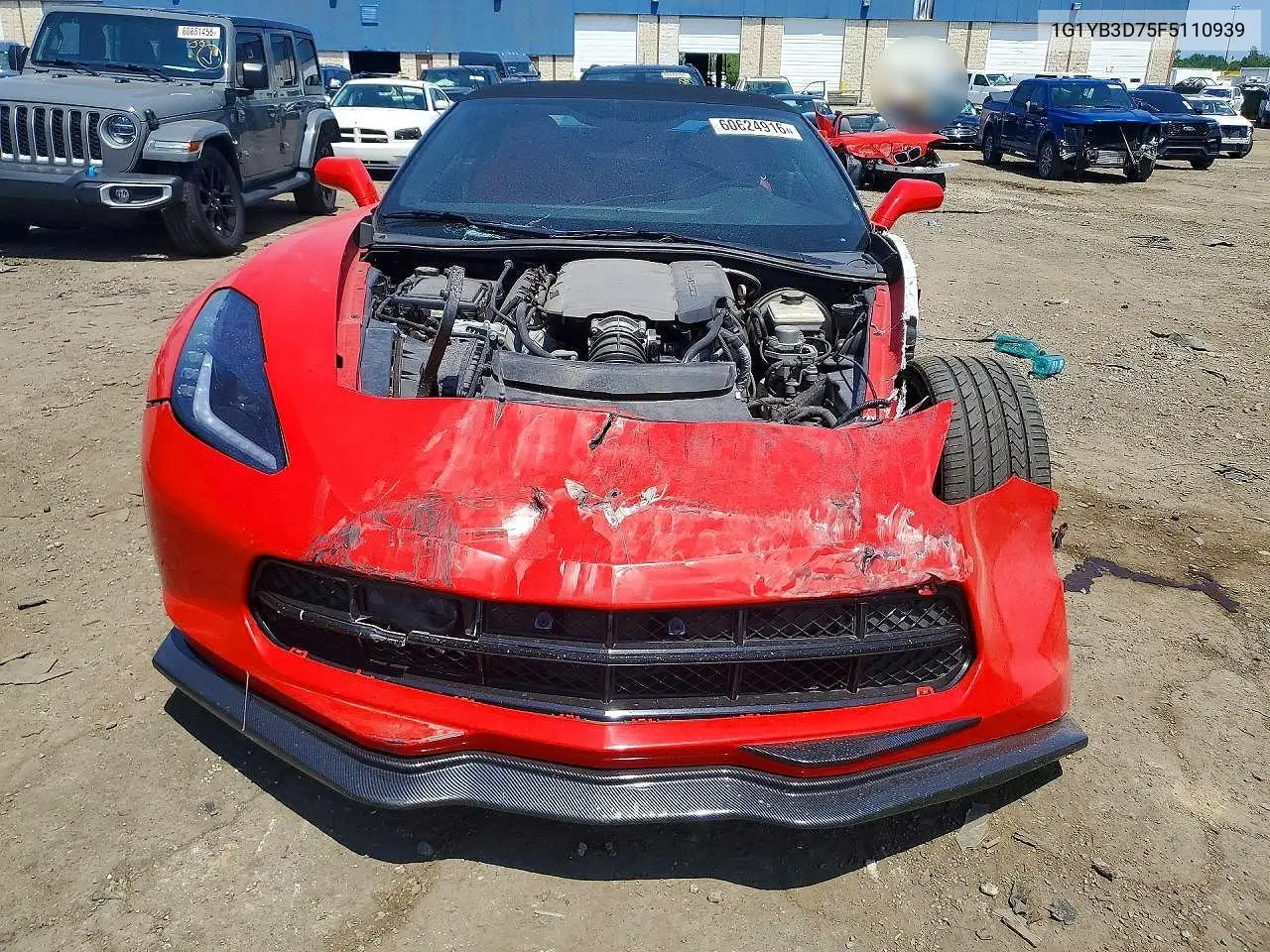 2015 Chevrolet Corvette Stingray 1Lt VIN: 1G1YB3D75F5110939 Lot: 60624916