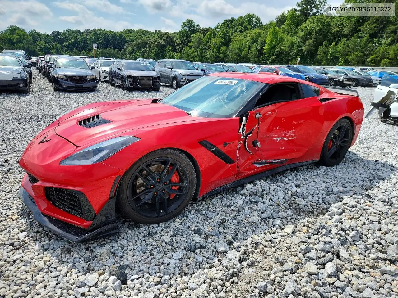 2016 Chevrolet Corvette Stingray Z51 1Lt VIN: 1G1YG2D78G5115372 Lot: 58747886
