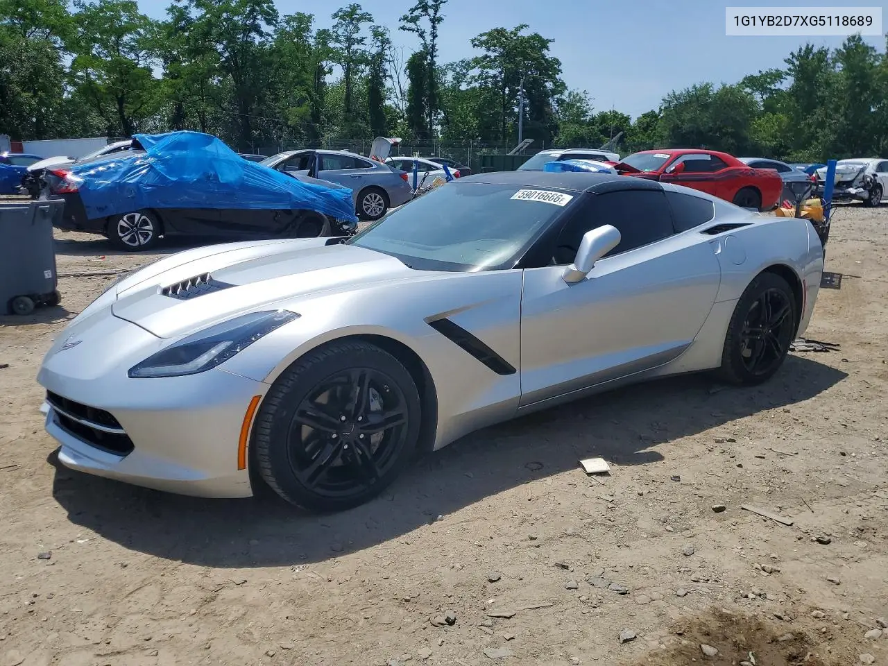 2016 Chevrolet Corvette Stingray 1Lt VIN: 1G1YB2D7XG5118689 Lot: 59016666