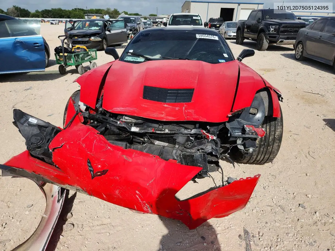 2016 Chevrolet Corvette Stingray Z51 3Lt VIN: 1G1YL2D75G5124395 Lot: 59554576