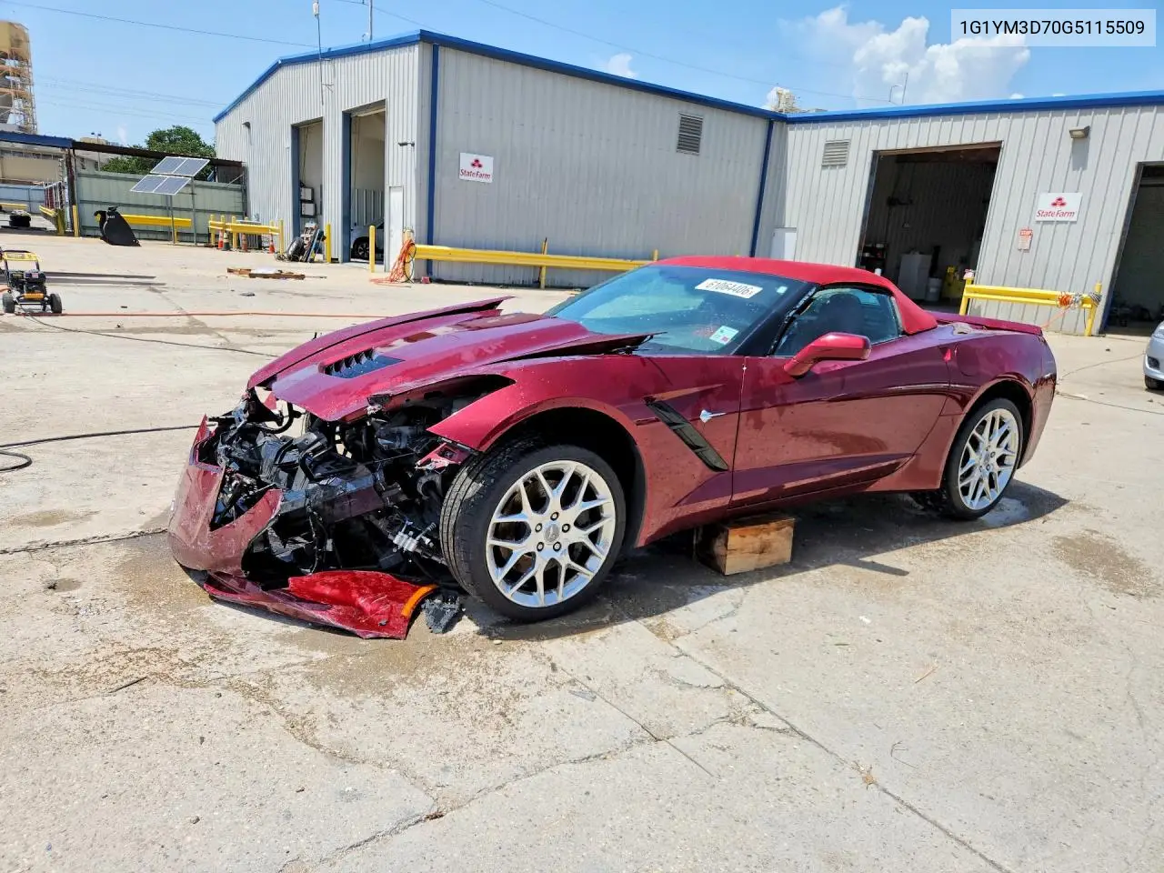2016 Chevrolet Corvette Stingray Z51 3Lt VIN: 1G1YM3D70G5115509 Lot: 61064406