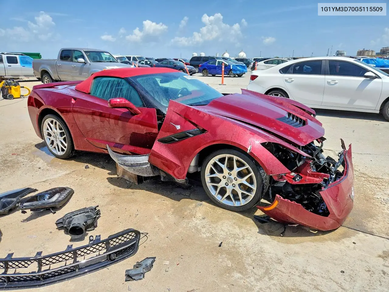 2016 Chevrolet Corvette Stingray Z51 3Lt VIN: 1G1YM3D70G5115509 Lot: 61064406