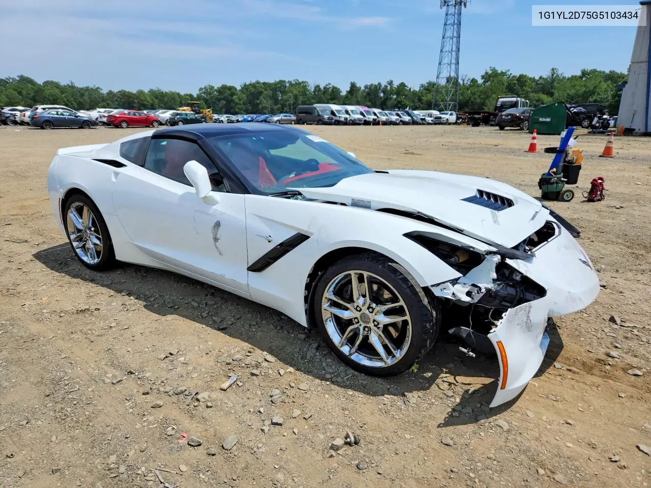 2016 Chevrolet Corvette Stingray Z51 3Lt VIN: 1G1YL2D75G5103434 Lot: 61212896