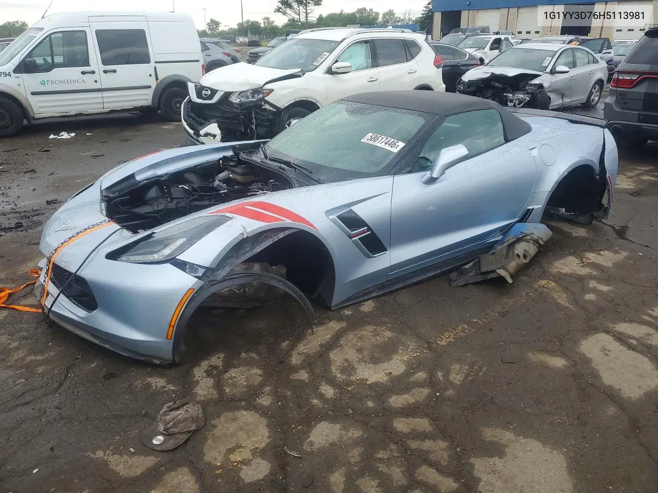 2017 Chevrolet Corvette Grand Sport 2Lt VIN: 1G1YY3D76H5113981 Lot: 58617446