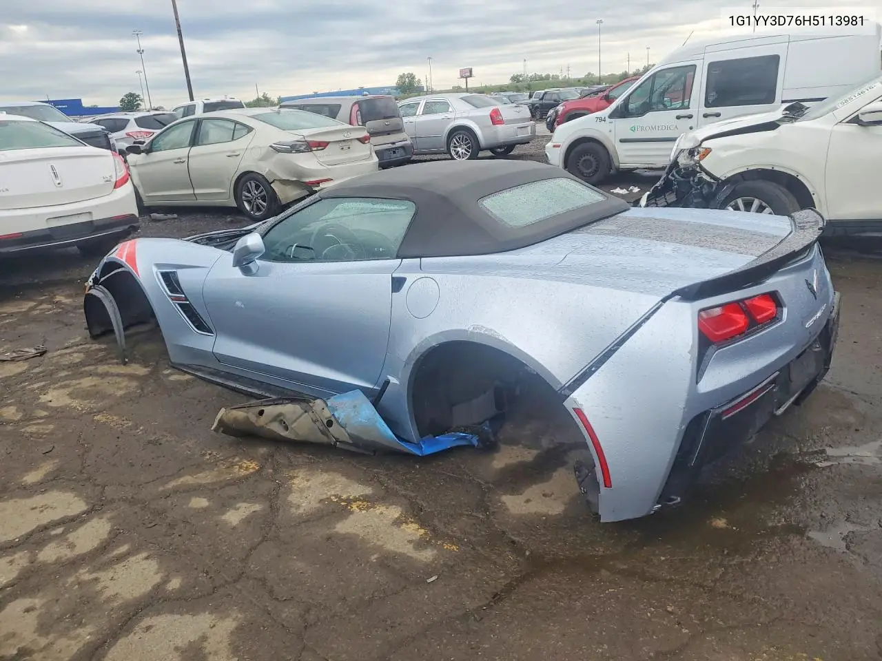 2017 Chevrolet Corvette Grand Sport 2Lt VIN: 1G1YY3D76H5113981 Lot: 58617446