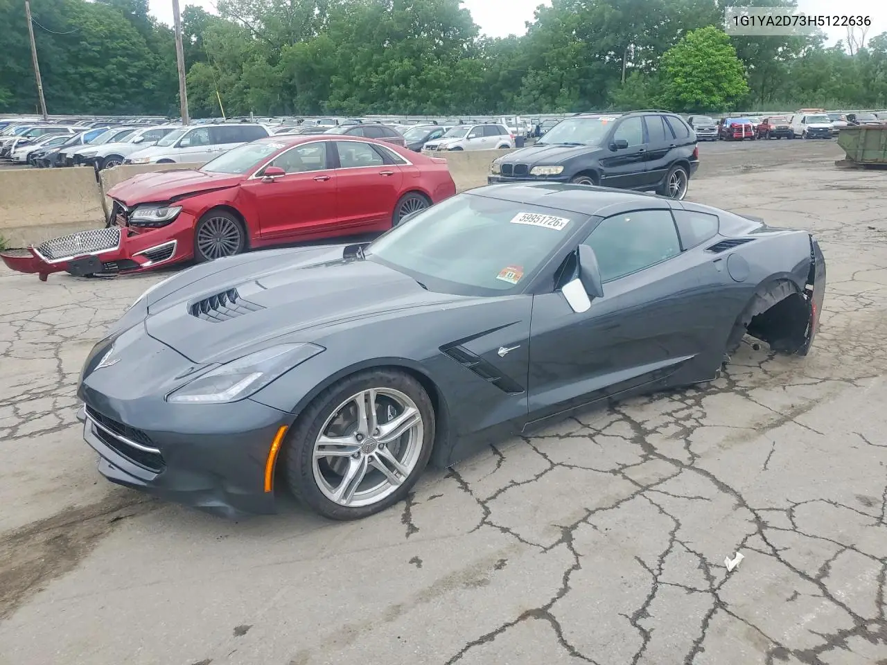 2017 Chevrolet Corvette Stingray 1Lt VIN: 1G1YA2D73H5122636 Lot: 59951726
